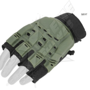 Lancer Tactical Green Half Finger Gloves
