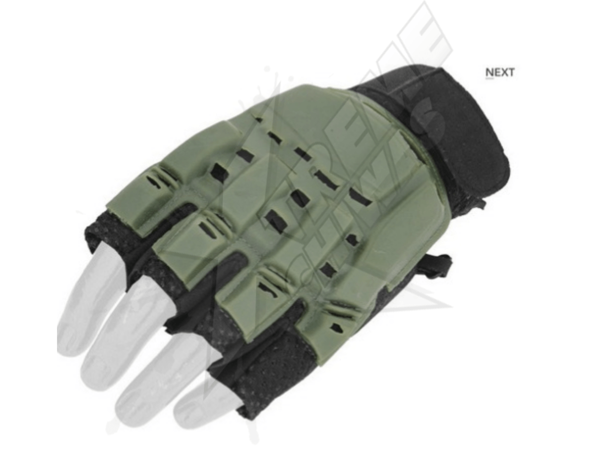 Lancer Tactical Green Half Finger Gloves