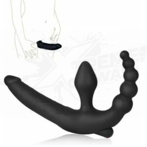 Double Dildo Anal G-spot Vibrator Lesbian Sex Toy