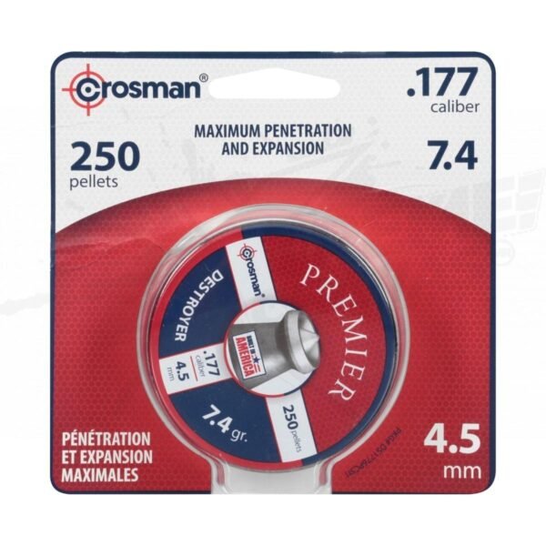 Pellets Crosman .177 Premier Destroyer 7.4gr. 250pz (4.5mm) - Image 2