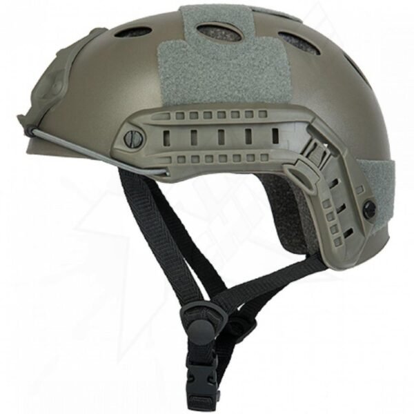 Casco Lancer Tactical Verde Olivo Airsoft Correa Ajustable - Image 2