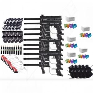 Gotcha Field Package 10 Markers 98 Custom 10 Vests 10 Co2 Tanks 10 Masks 10 Hopper 5 Paint Boxes