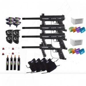 Field Package 98 Custom 4 Markers Hopper Vests Mask Co2 Tank and Paint