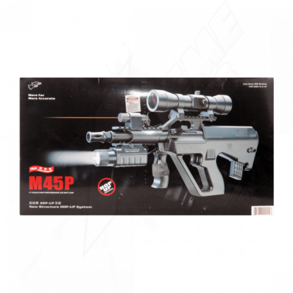 Rifle Airsoft M45p Mira Red Dot Laser Resorte Bbs 6mm - Image 4