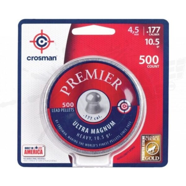 Pellets Crosman .177 Premier Ultra Magnum 10,5gr. 500pz (4.5mm) - Image 2