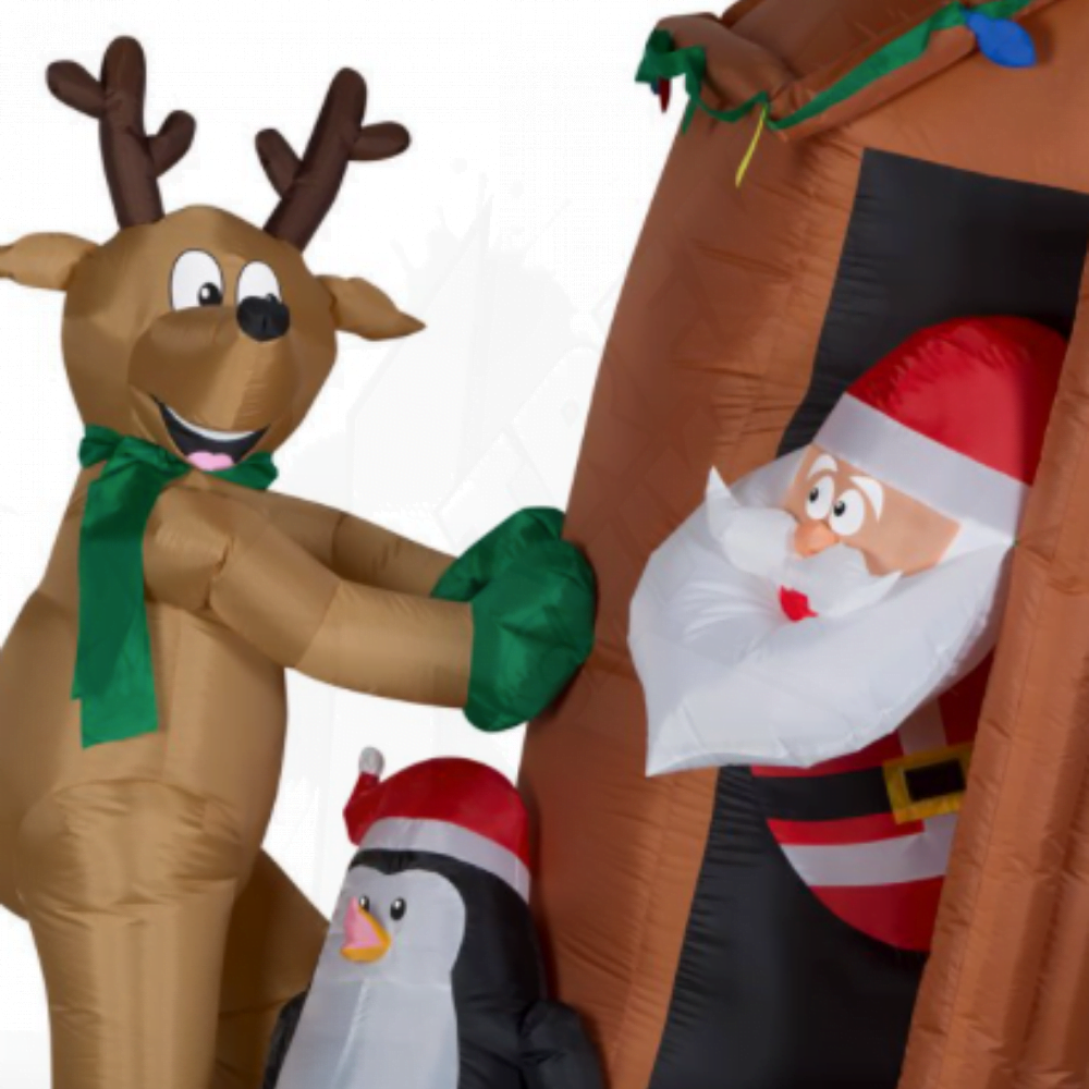 Inflatable Christmas Ornament Santa Claus Holiday Time