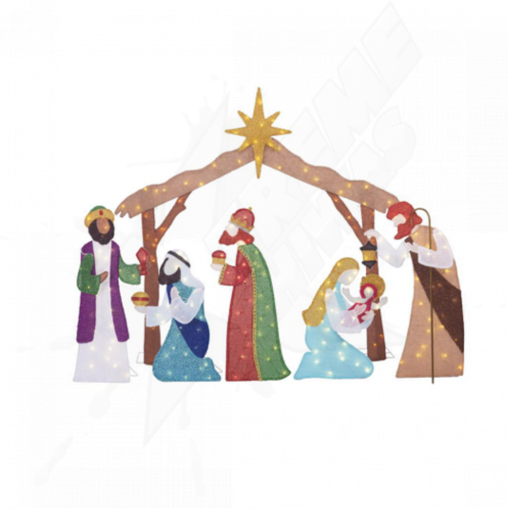 Giant Christmas Nativity Scene 210 LED Lights 6ft - Image 2