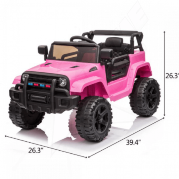 Jeep Eléctrico Para Niña 12v Rosa Control Remoto Carrito Zimtown - Image 4