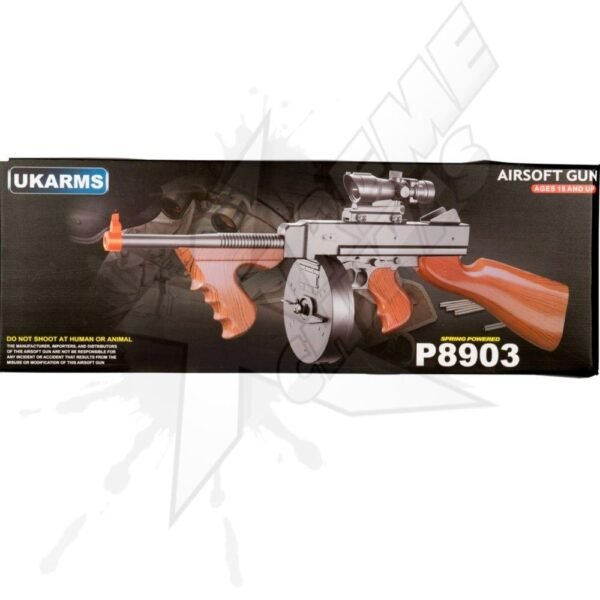 Rifle Airsoft Thompson M1921 Resorte bbs 6mm - Image 6