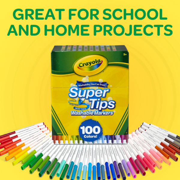 100 Marcadores Crayola Lavables De Linea Fina - Image 2