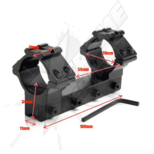 Ring 30mm Rail 11mm Airsoft Mount