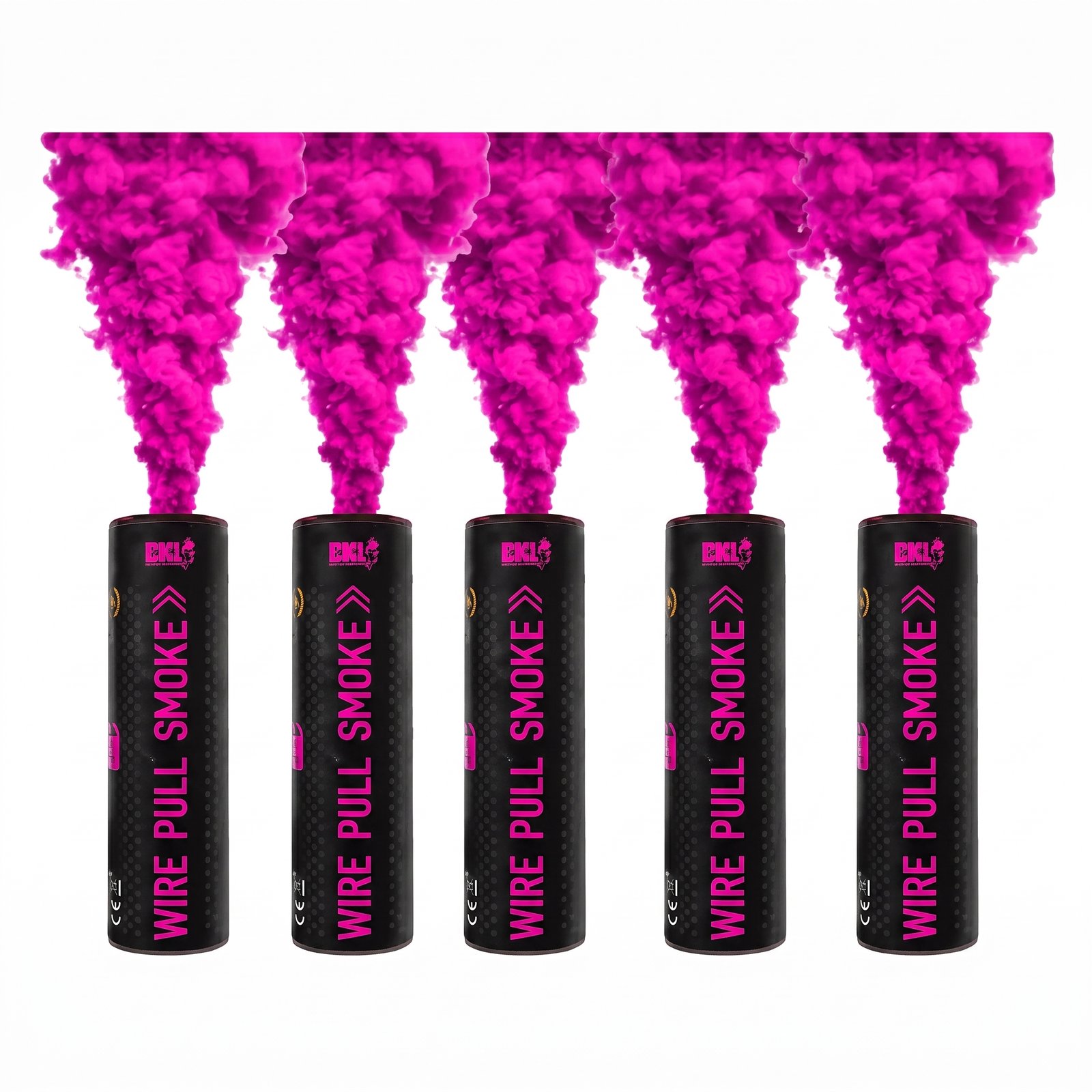 5 Smoke Grenades Wire Pull Pink Enola Gaye WP40