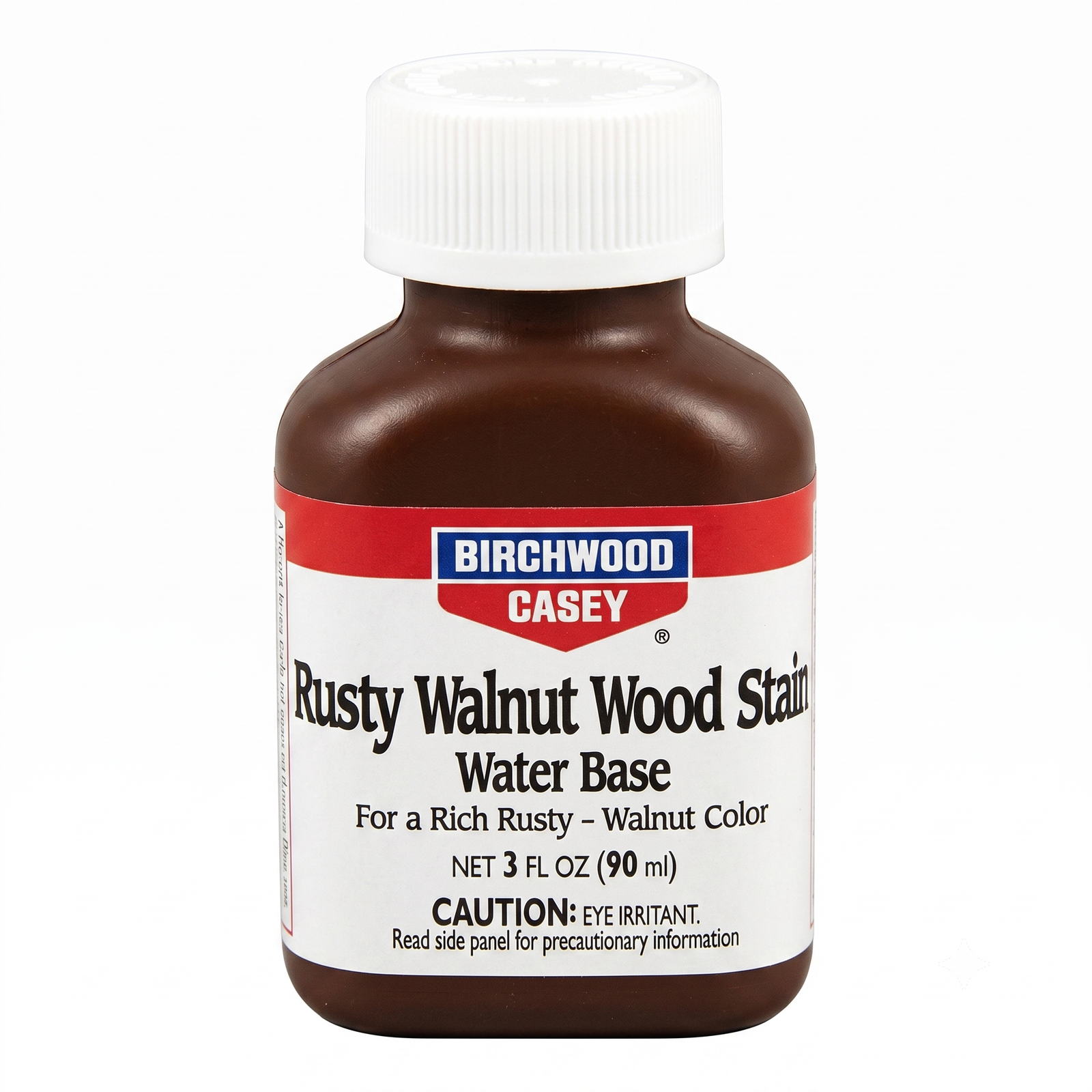 Birchwood Casey Water-Based Rusty Walnut Wood Stain, Fast-Acting, Easy-to-Use for Gun Staining and Antiquing, 3 oz Bottle