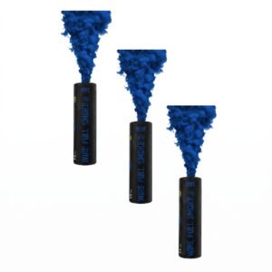 Pack of 3 Enola Gaye WP40 Blue Wire Pull Smoke Grenades