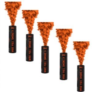 5 Wire Pull Smoke Grenades Orange Enola Gaye WP40