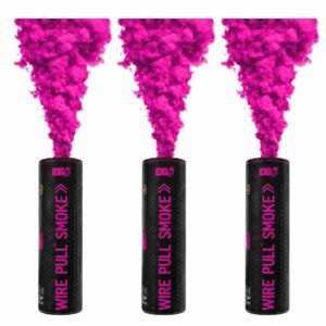 3 Smoke Grenades Wire Pull Pink Enola Gaye WP40