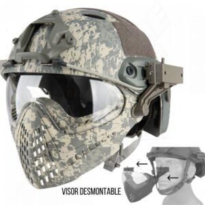 Careta Casco Completo Desmontable Piloto Wosport ACU