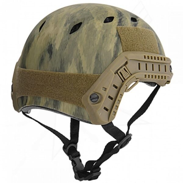 Casco Tactico con Visor Lancer Tactical Correa Ajustable Verde Camo - Image 4
