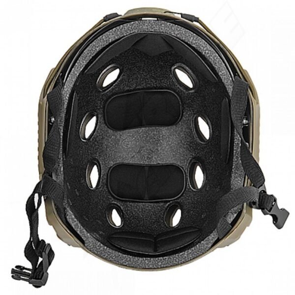 Casco Tactico con Visor Lancer Tactical Correa Ajustable Verde Camo - Image 3