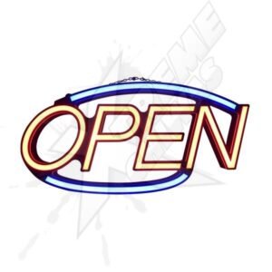 Letrero Iluminación Negocios OPEN Abierto LED