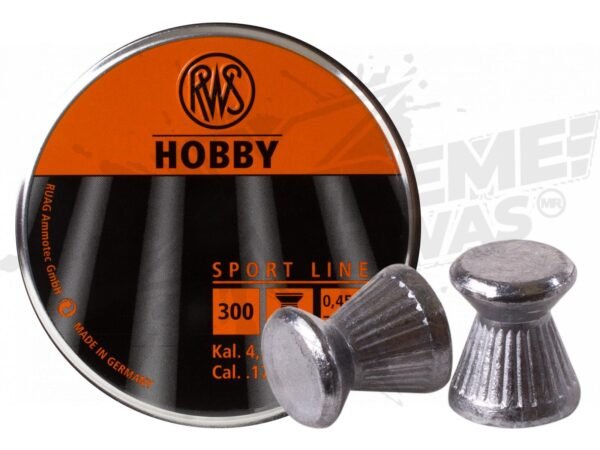 Municiones Hobby Punta Plana Cal.177 (4.5mm) RWS 300pz.