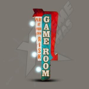 Letrero "Juega Bajo tu Propio Riesgo" Iluminación LED