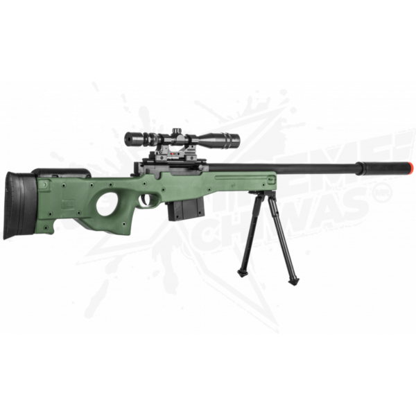 Rifle Airsoft P2703g Mira Punto Verde Bipode Bbs 6mm - Image 2