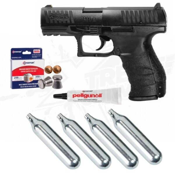 Pistola Walther PPQ P99 8rds CO2 Pellets Bbs .177 (4.5mm)