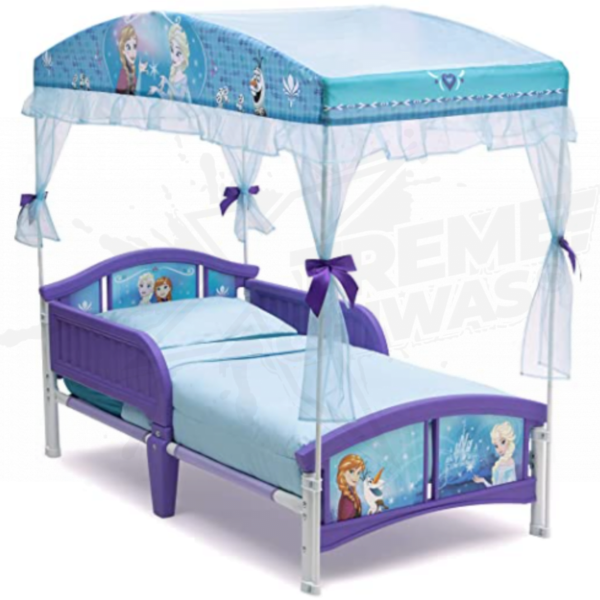 Cama Individual Frozen Con Dosel Para Niños - Image 4