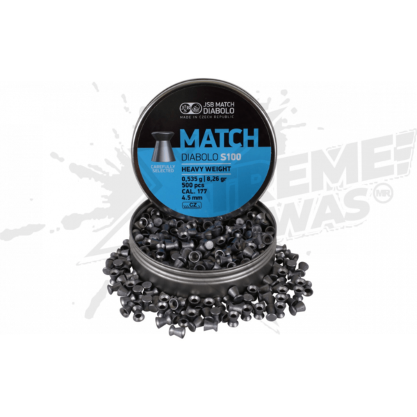 Municiones Pellets Punta Plana Match Heavy Weight Ca.177