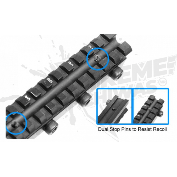 Riel Utg Picatinny 20mm Super Slim 11 Ranuras Airsoft Xtr - Image 2