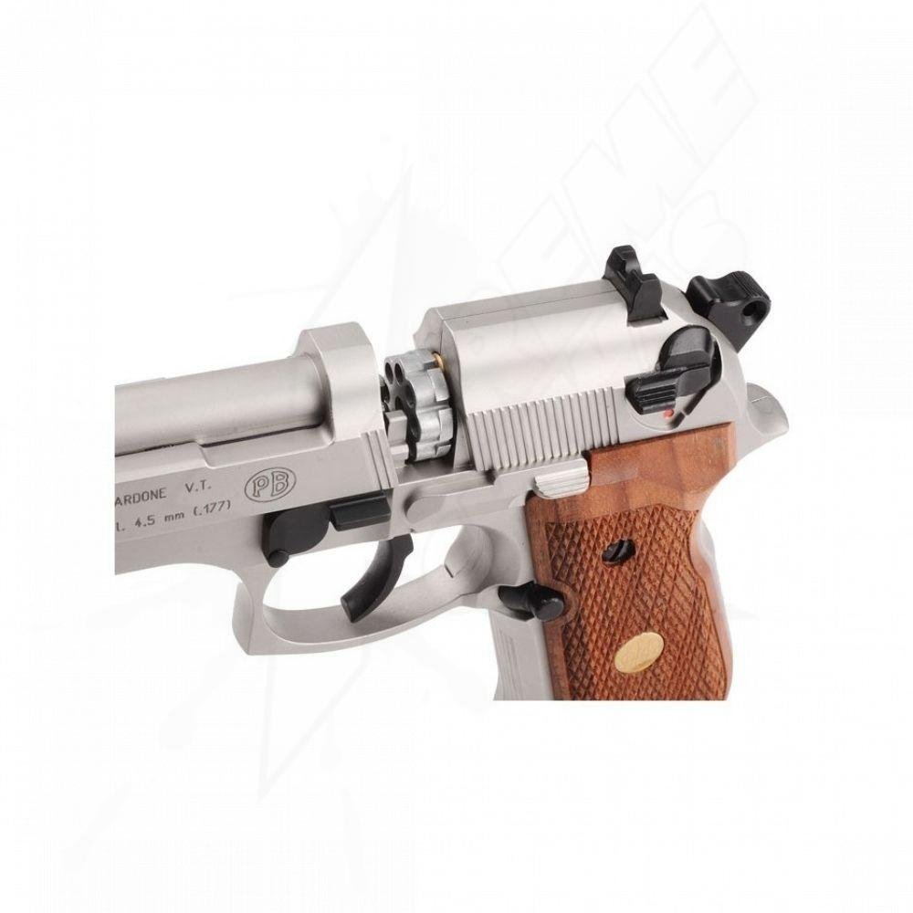 Beretta 92fs Nickel/Wood CO2 Pellet .177 (4.5mm) Pistol - Image 6