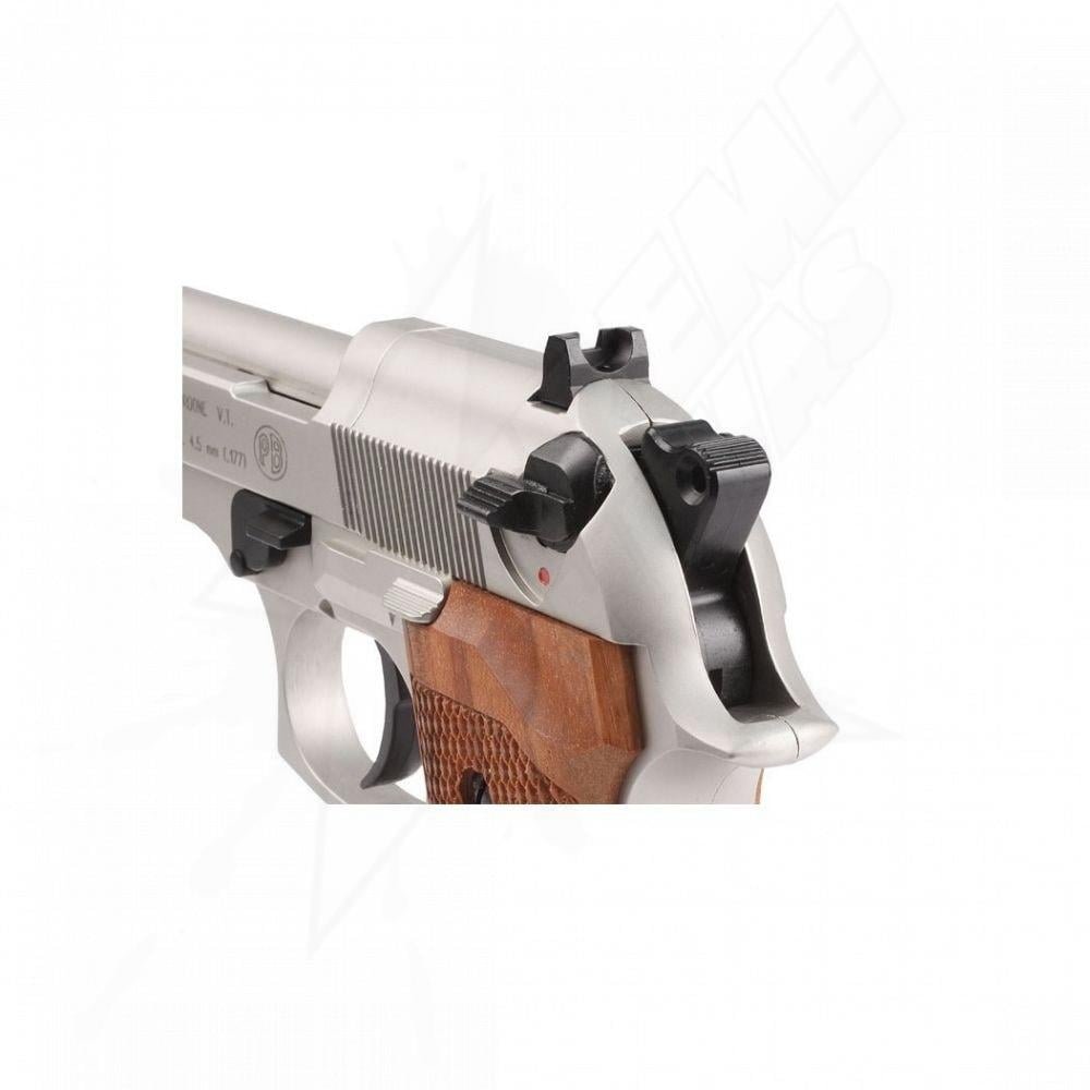 Beretta 92fs Nickel/Wood CO2 Pellet .177 (4.5mm) Pistol - Image 9