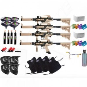 Tippmann Cronus Tactical Marker Field Package, Co2 Hopper Tank, Mask, Vest, Paint Box, and Godmother Tank