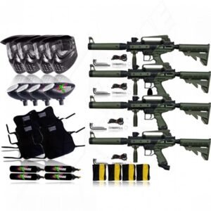 Paquete Campo Marcadora Tippmann Cronus Tactical olivo Hopper Tanque Co2 Careta Chalecos Y Pintura