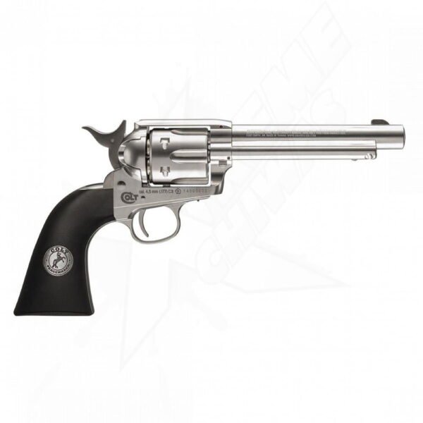 Revolver Colt Peacemaker Nickel Negro Pellets .177 (4.5mm) - Image 2