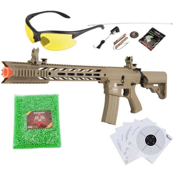 Lancer Tactical Gen 2 M4 Interceptor SPR Electrico 6MM AIRSOFT BBS Color Arena - Image 6