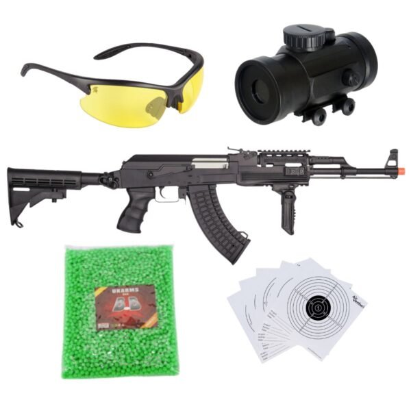 Paquete Lancer Tactical Airsoft Full Metal AK-47 AEG Bbs 6mm - Image 5