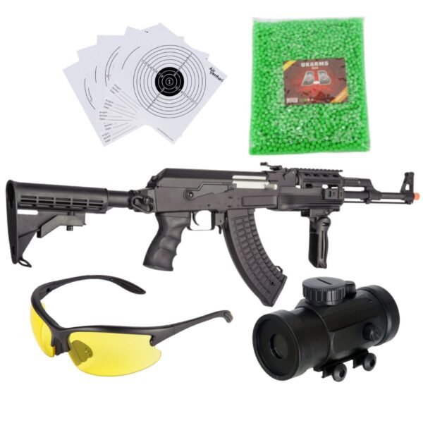 Paquete Lancer Tactical Airsoft Full Metal AK-47 AEG Bbs 6mm - Image 3