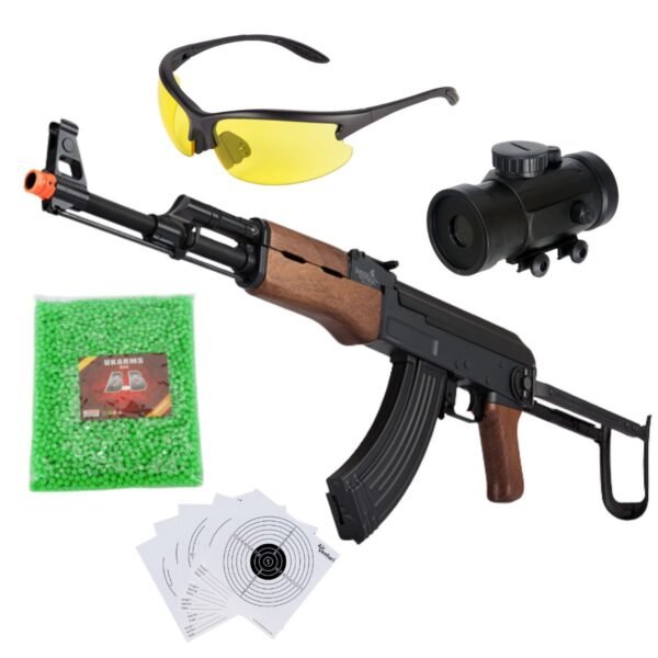 Lancer Tactical AK47 Airsoft AEG Rifle Black/Wood 6mm Bundle - Image 6