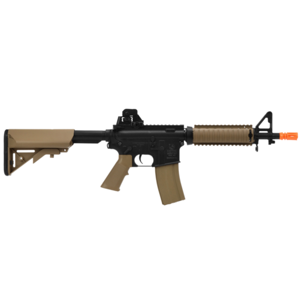 Cybergun Colt M4A1 CQB-R AEG Rifle 6mm Negro/Arena PAQUETE - Image 2
