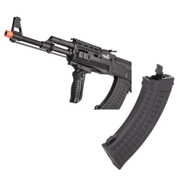 Rifle Airsoft Lancer Tactical Folding Stock AK47 FullAuto Negro Bbs 6mm - Image 2