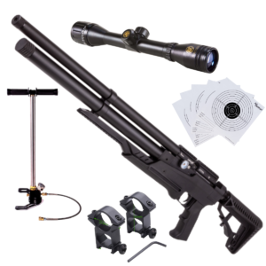 Avenge-x Tactical .22 Rifle Package 5.5mm Tube 210cc 1100 ft/sec Pump Sight