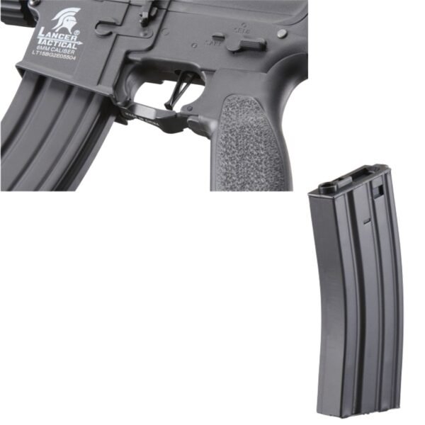 Rifle Airsoft Lancer Tactical LT-15 Hybrid Gen 2 M4 AEG Negro Bbs 6mm - Image 6