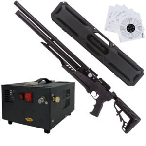 Rifle Air Venturi Avenge-x Tactical PCP .25 (6.35mm) TUBE 210cc Kit w/compressor, case, targets.