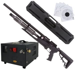 Rifle Air Venturi Avenge-X Tactical PCP .25 (6.35mm) BOTTLE 400cc Kit C/Compressor, case, targets.