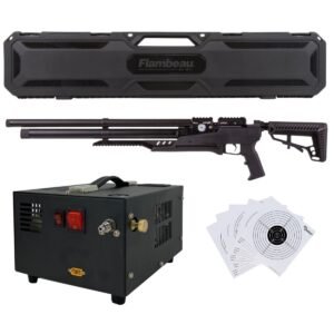 Rifle Air Venturi Avenge-X Tactical PCP .22 (5.5mm) TUBE 210cc Kit C/Compressor, case, targets.
