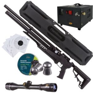 Rifle Air Venturi Avenge-x Tactical PCP .25 (6.35mm) TUBE 210cc Kit with compressor, scope, case, targets.