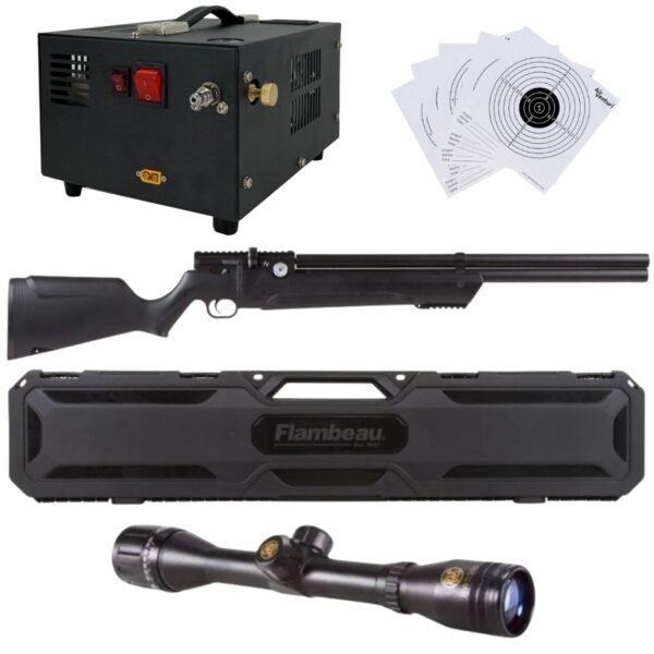 Rifle Avenger PCP Air Venturi Cal .22 Polímero Kit C/Compresor, Estuche, Mira, Targets. - Image 2