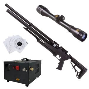 Rifle Air Venturi Avenge-X Tactical PCP .22 (5.5mm) TUBE 210cc Kit C/Compressor, scope, targets